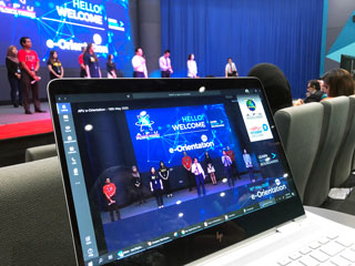 The live broadcast of APU’s e-Orientation Programme was streamed from the university’s campus in Technology Park Malaysia (TPM).