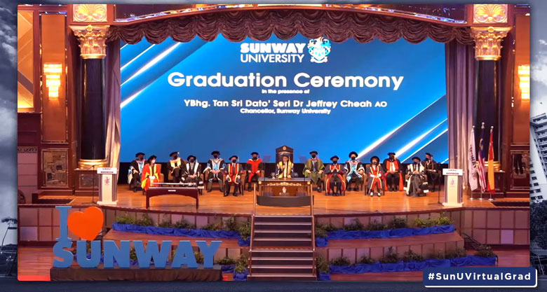 Sunway University Hosts First-Ever Virtual Graduation Ceremony for Class of July 2020 and February 2021