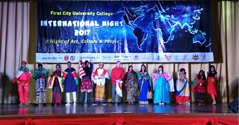 International Students from First City UC show their unique traditional costume which represents their country.