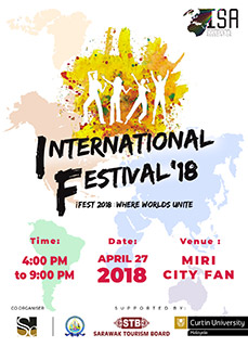 iFest 2018 at Miri City Fan on 27 April a celebration of multiculturalism and international understanding.