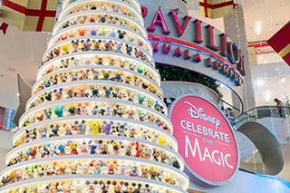 The magical Christmas tree at Pavilion KL, decorated with 1,000 mini Mickey Mouse figurines.
