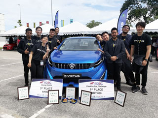 The inter-disciplinary and cross-faculty team Invictus bagged the 1st Place of the Creative Car Challenge and the 3rd Place of the Design Battle organized by Proton and DRB-Hicom.